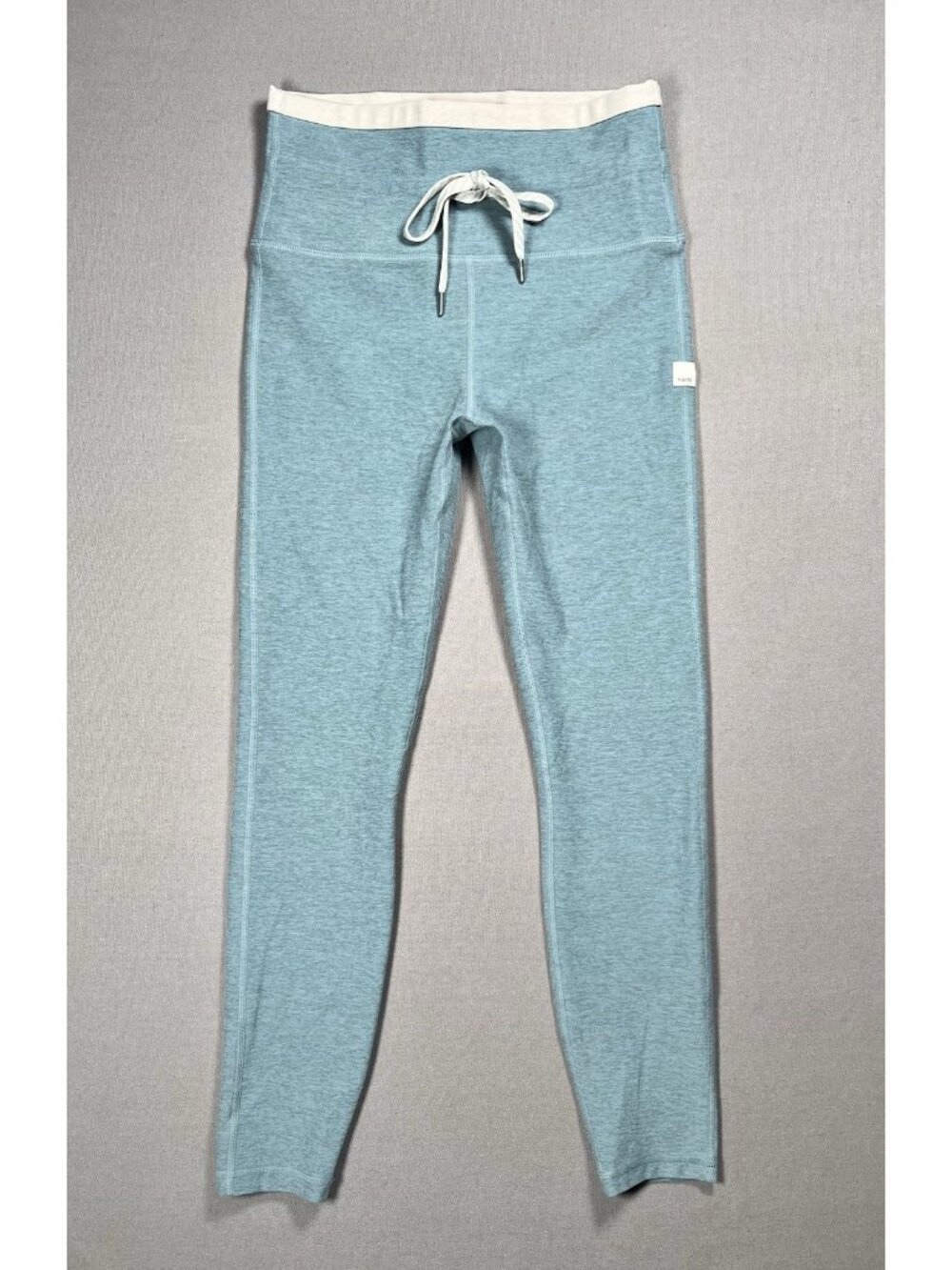 Vuori Vibe Elevation High Rise Drawstring Aqua Sky Blue Legging-Women Size Small